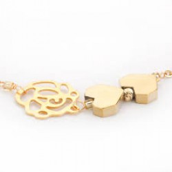 دستبند طلا 18 عیار زنانه طرح گل رز
